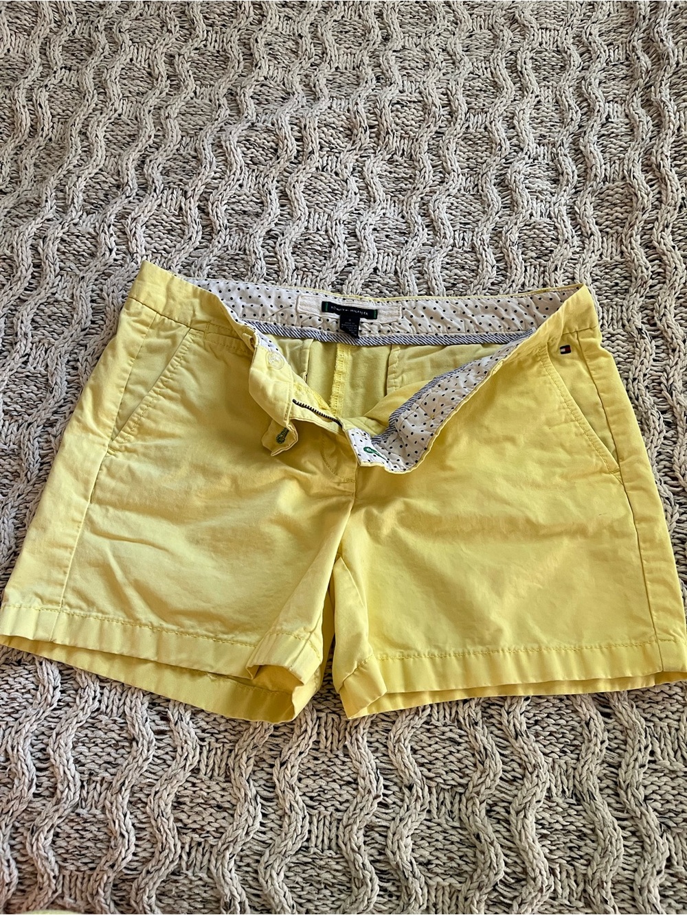 Tommy Hilfiger Yellow Women's Chino Bermuda Shorts
